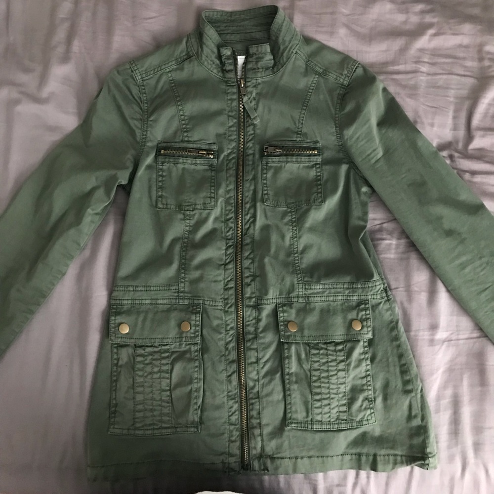 Army green fall/spring coat.